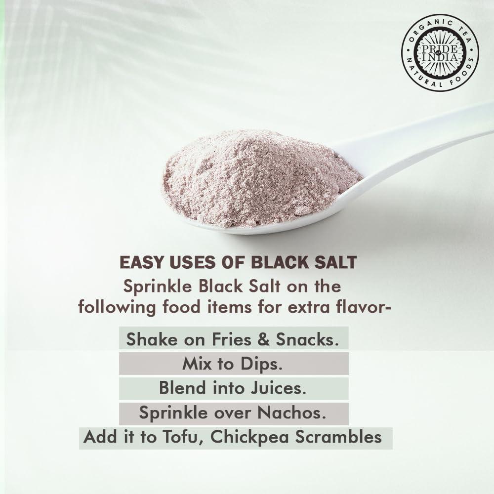PRIDE OF INDIA Black Salt-Extra Fine Grind PACK of 1 - 16 Oz