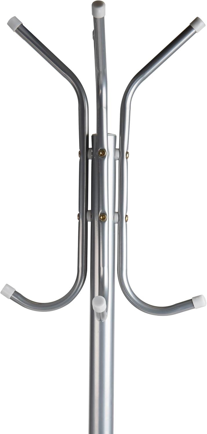 Mind Reader Standing Metal Coat Rack, 11 Hooks