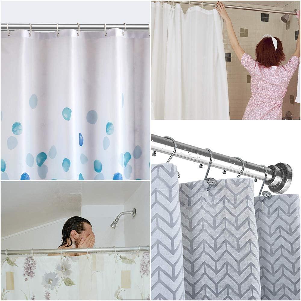 Adjustable Stainless Steel Tension Shower Curtain Rod