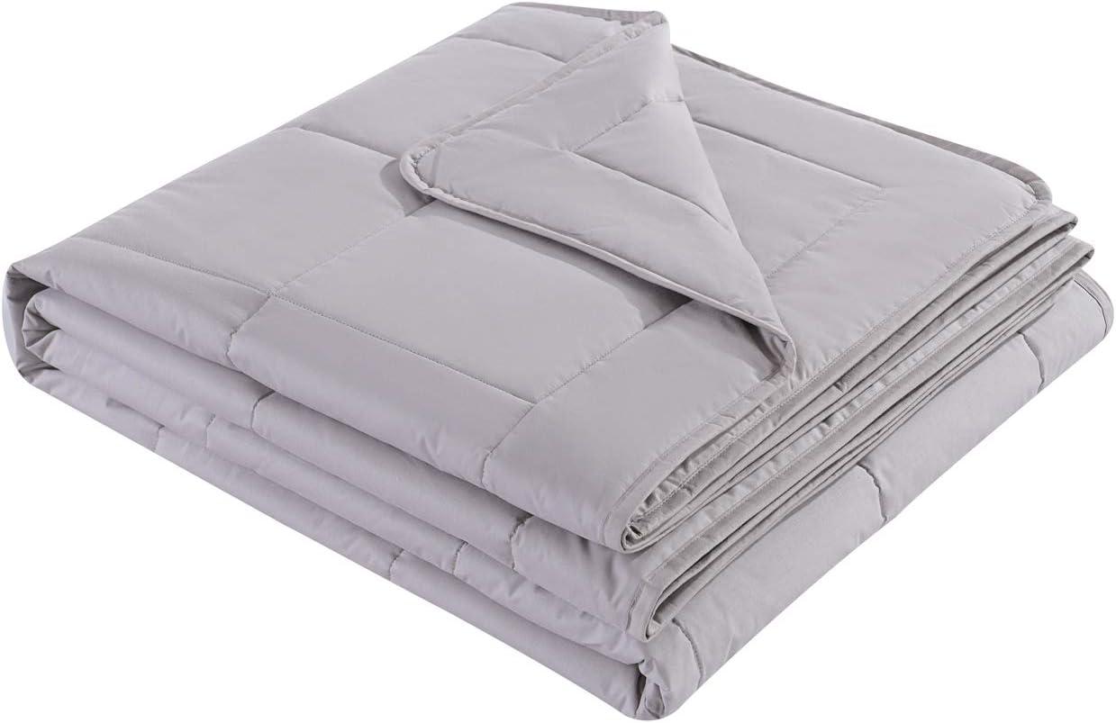 Cottonpure Hypoallergenic Twin Gray Cotton Loft Blanket