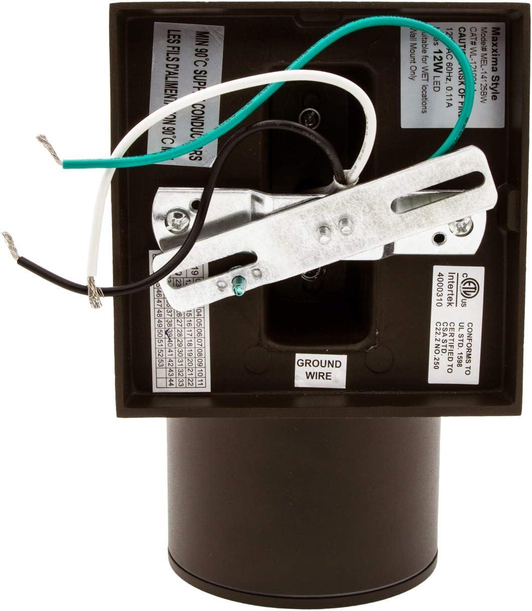 Maxxima LED Cylinder Outdoor Wall Wash, Sconce Light, 12 Watt, 840 Lumens, 3000K Warm White, Dusk to Dawn Sensor