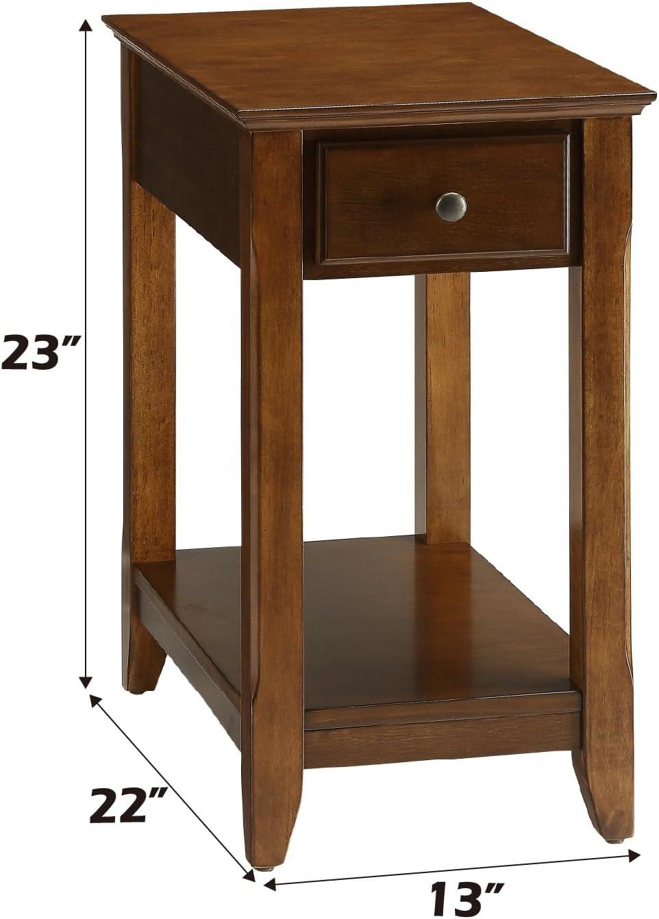 Smart Looking Side Table Walnut Brown - Saltoro Sherpi
