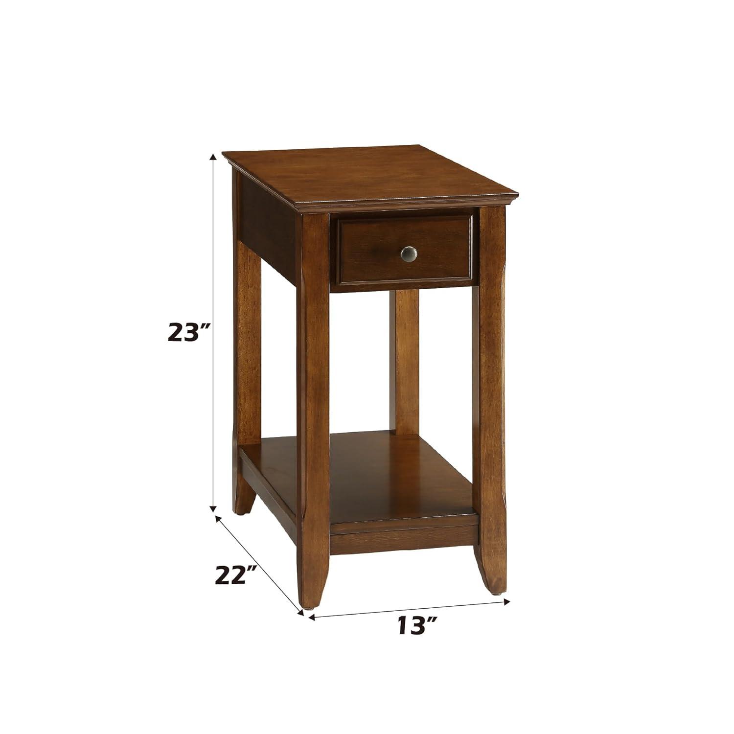 Smart Looking Side Table Walnut Brown - Saltoro Sherpi