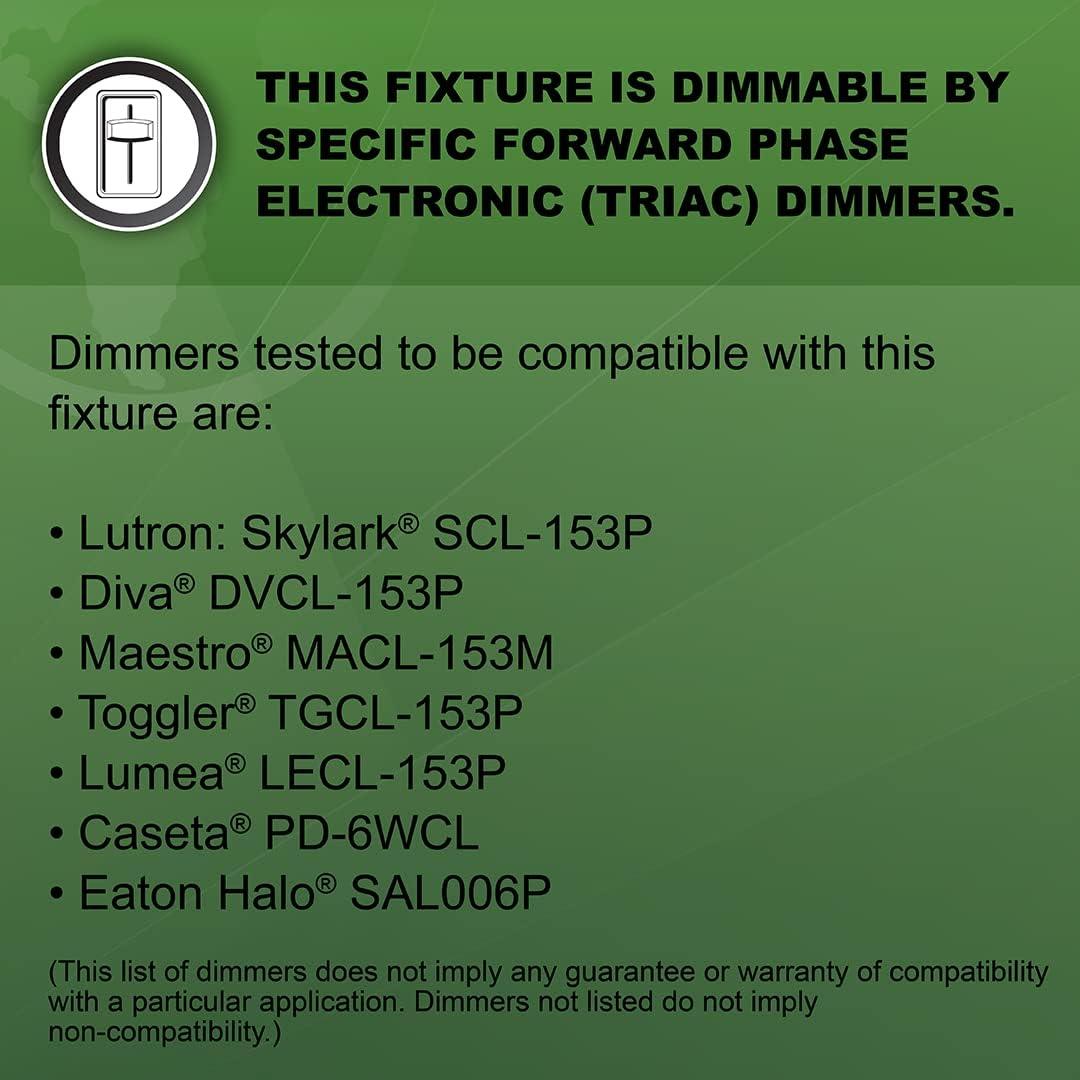 Good Earth Lighting Flat Panel 24-inch Ceiling Fixture - Nickel, Dimmable, 3800 Lumens, 5-White Selectable Color Changing Temperature, Suitable for Damp Locations, 50,000 Hour Rated Lamp Life