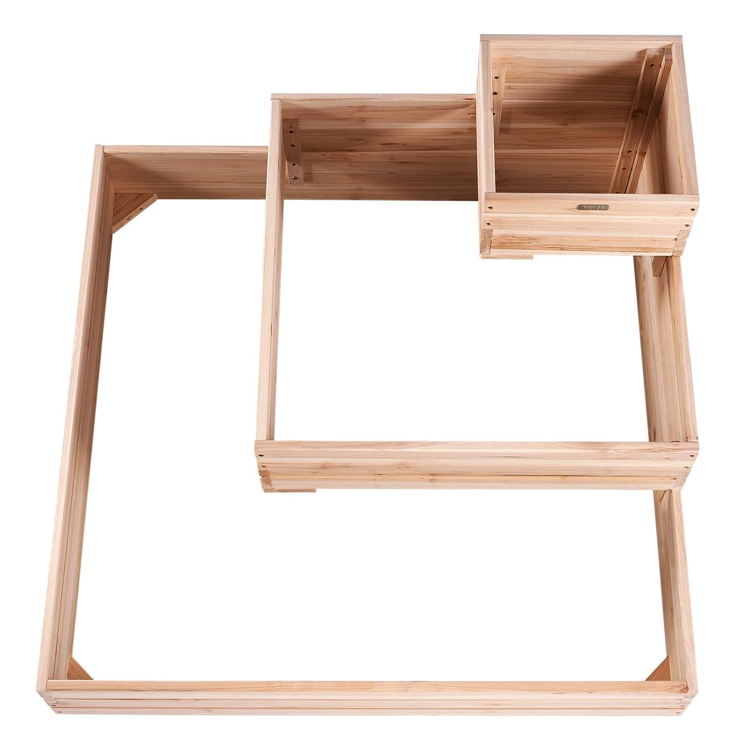 Burlywood Wooden Raised Garden Bed Planter 44.5"x44.5"x20.1"