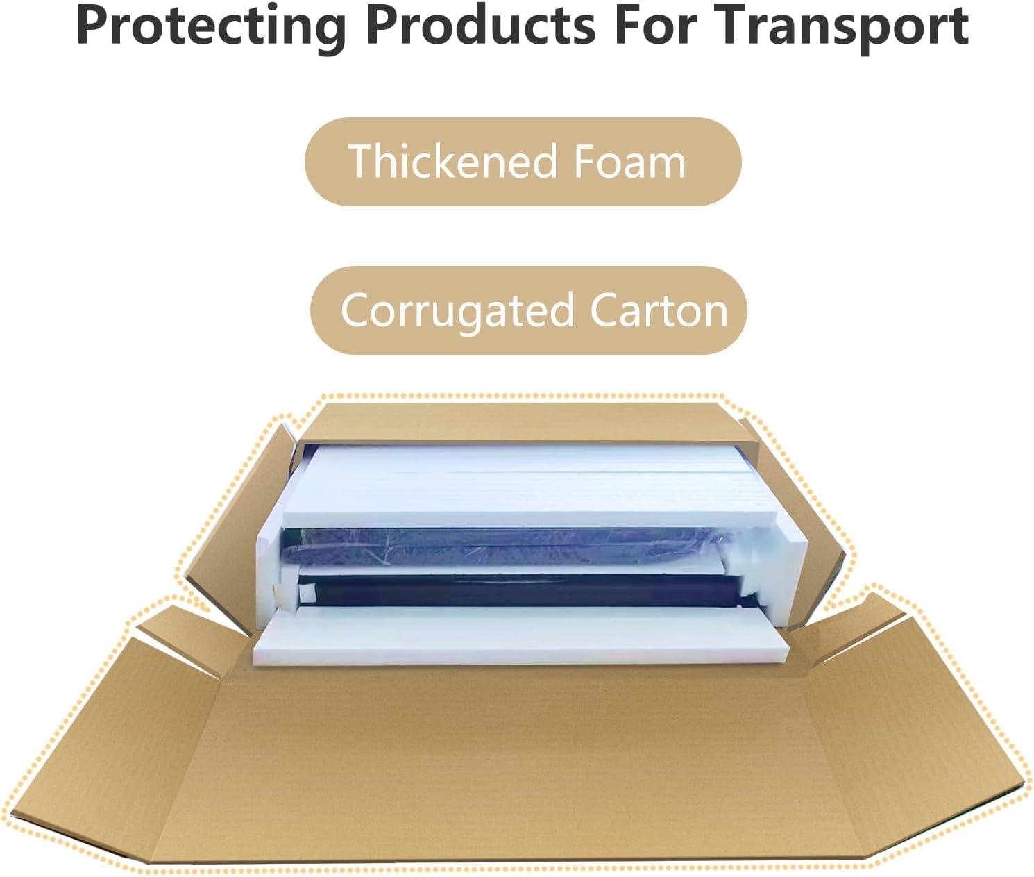 EasyCom 20''x15.7''Large Printer Stand-3 Tier Printer Table with Wheels- Printer Storage Cart- Rolling Printer Cart with Storage Shelf for Printer Scanner Fax Home Office Use- Rustic Brown