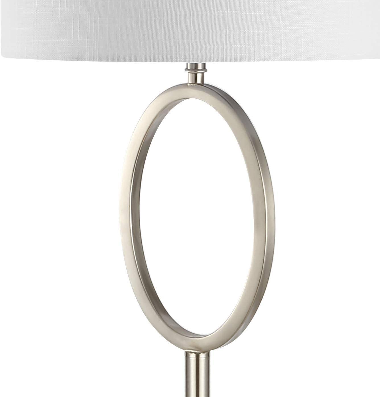 April 61" Metal Modern Contemporary LED Floor Lamp, Nickel