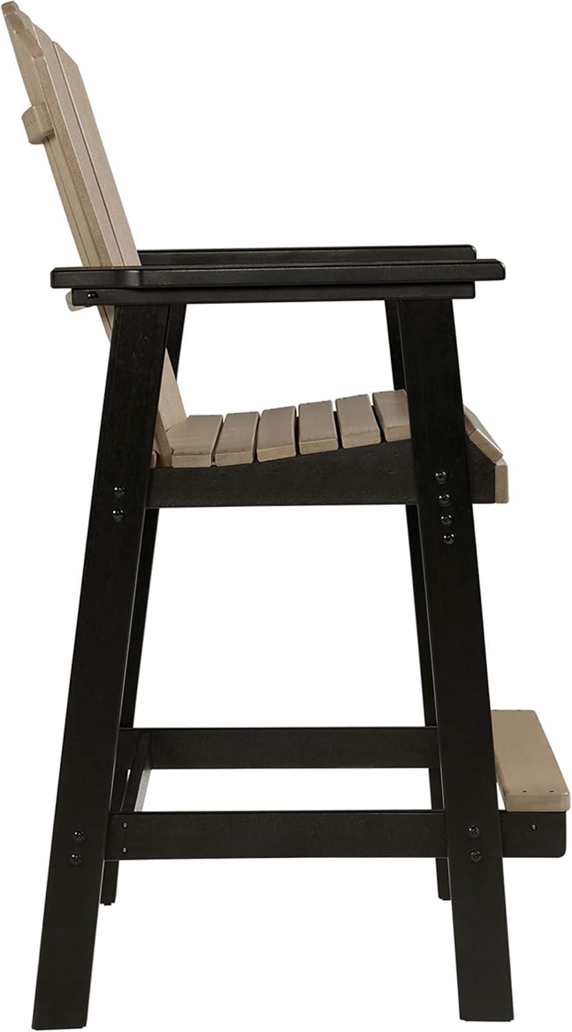 Signature Design by Ashley Contemporary Fairen Trail Barstool, Set of 2, Black/Driftwood