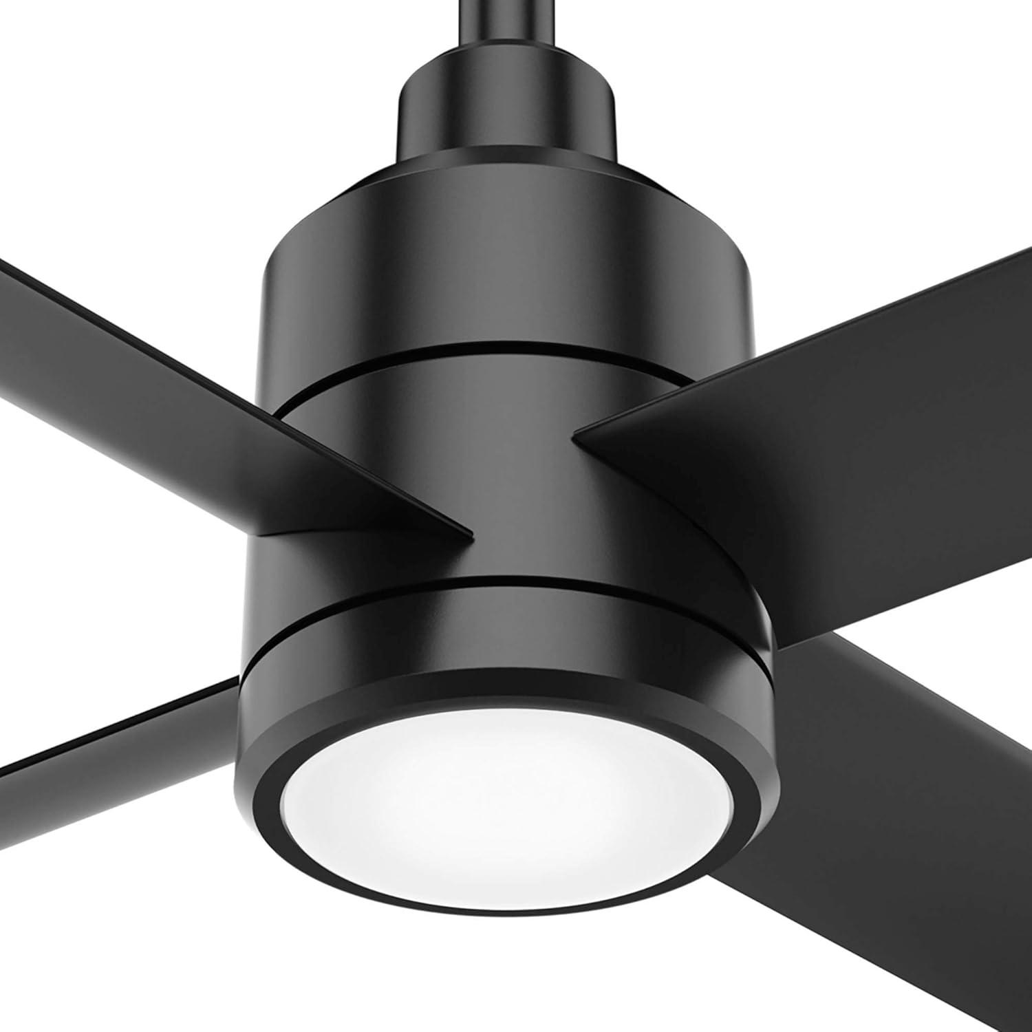 Trak 60" Matte Black Industrial Ceiling Fan with LED Light