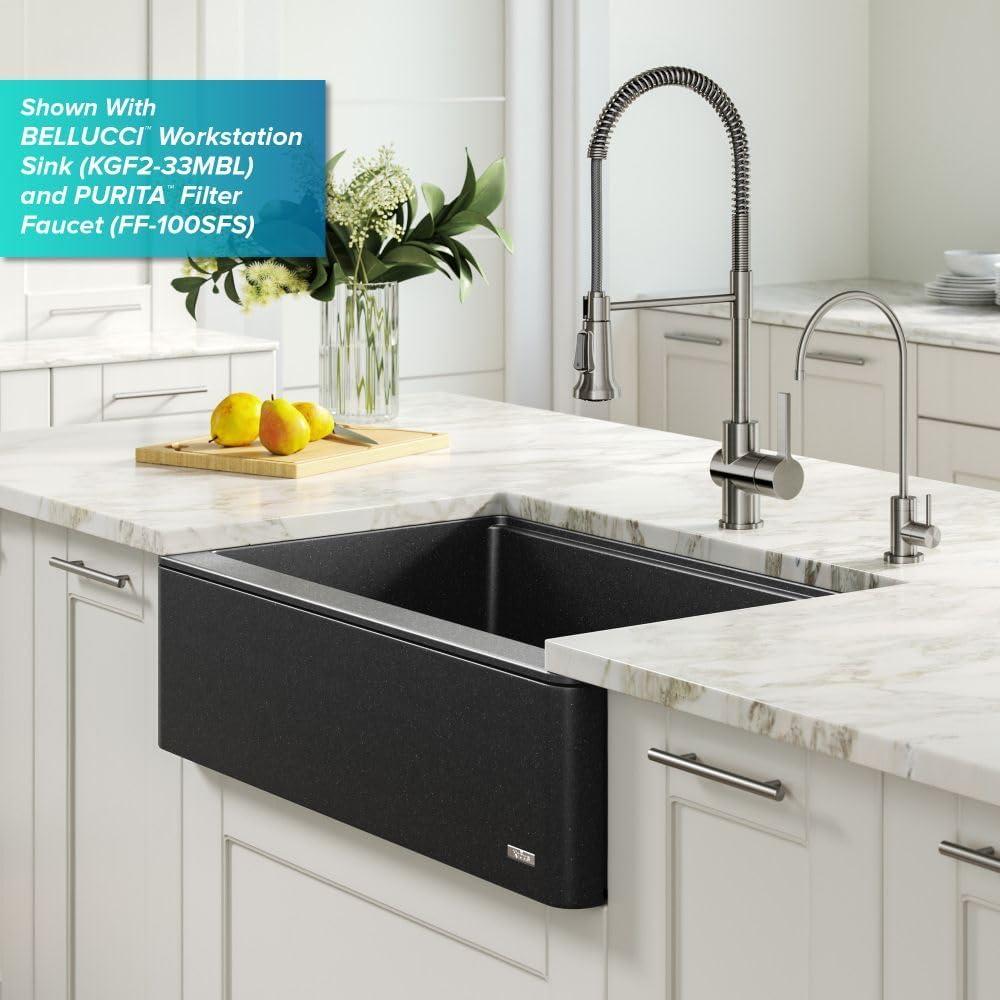 KRAUS Britt Commercial Style Single Handle Pull Down Kitchen Faucet