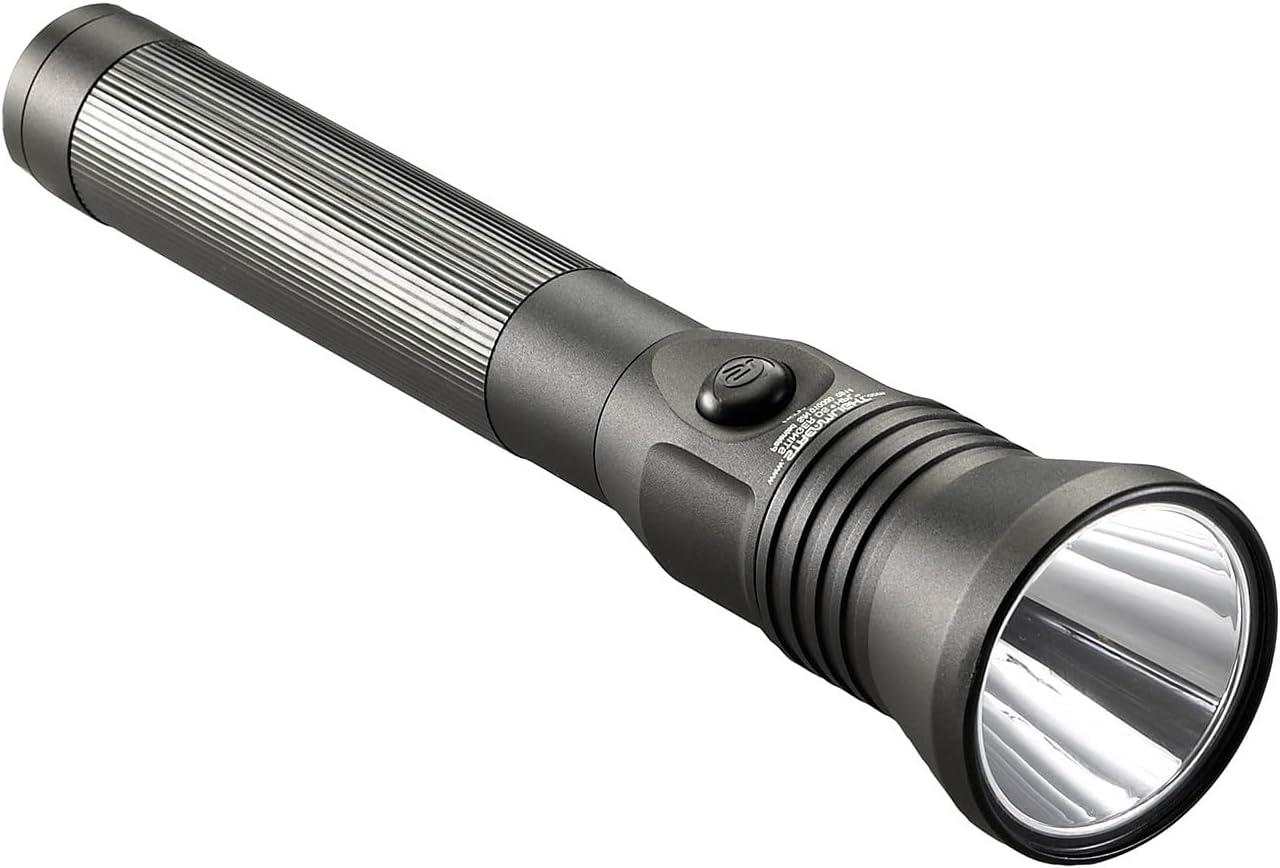 Streamlight 75863 Stinger DS HPL 800-Lumen Rechargeable Flashlight with 120V/12V DC Smart Charger System and 2 Holders, Black