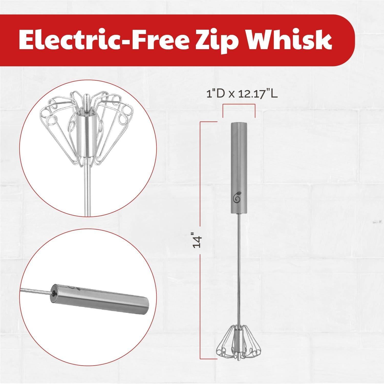 Cooks Innovations  Push Down Zip Whisk - Kitchen Tools  - Fast Mixing & Blending - Durable & Easy to Use