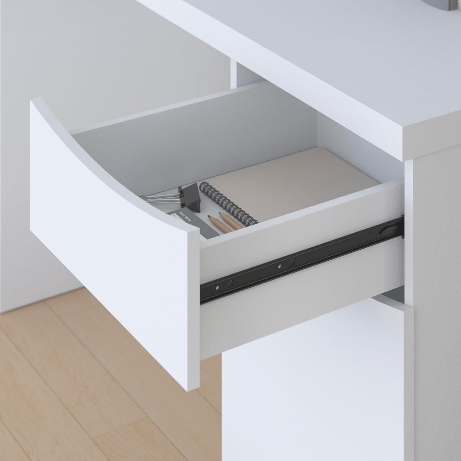 Bush Furniture Montrese Computer Desk in Pure White