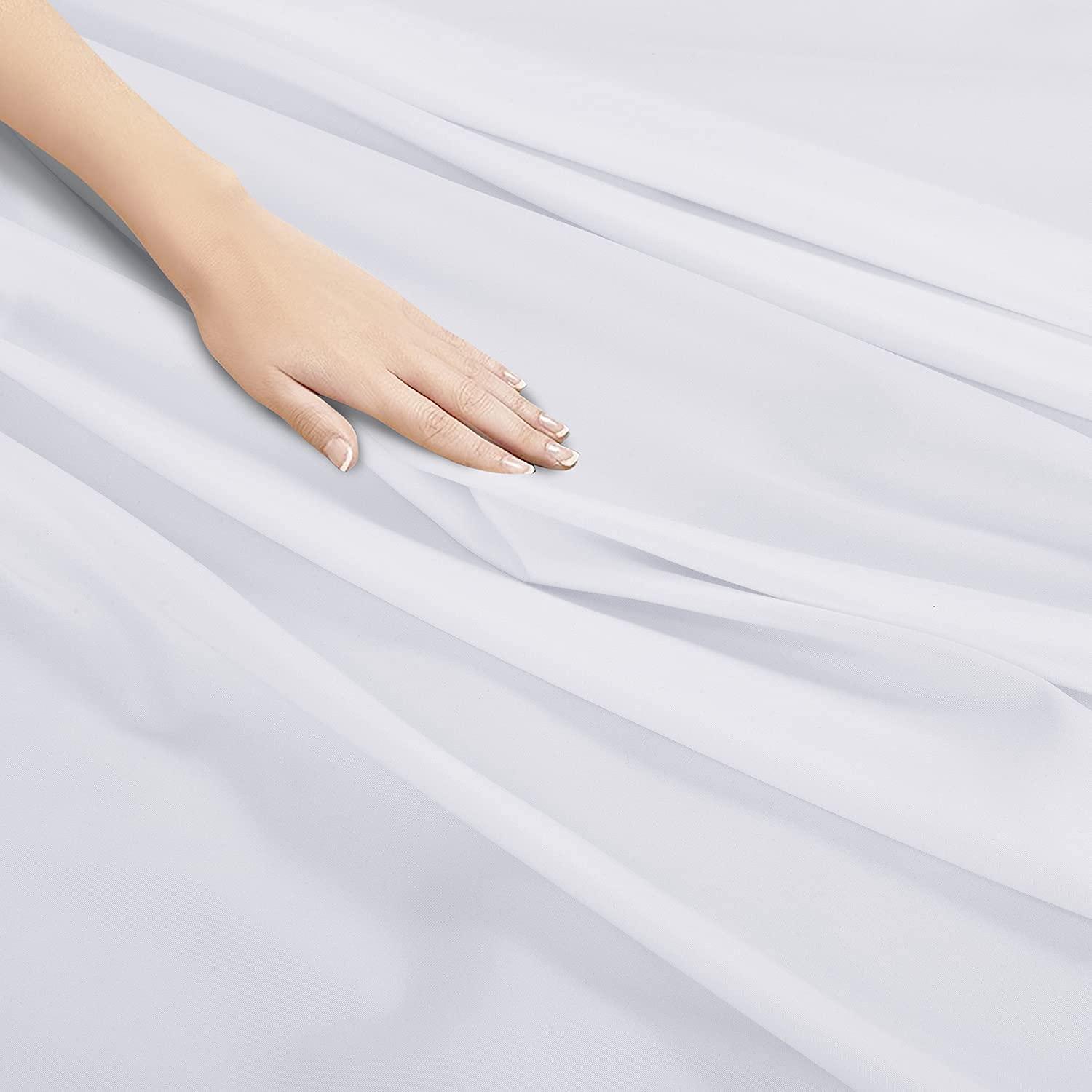 Lavisun Twin Flat Sheets Only, 6 Pack Soft Brushed Microfiber Bedding Sheets for Hotel, Massage, Hospital, Home, Dorm, Bulk Flat Sheets Only Twin Size (White)