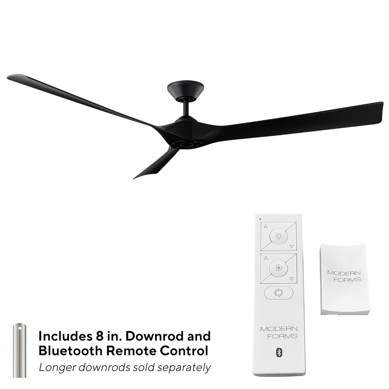 Torque Indoor/Outdoor 3-Blade Smart Ceiling Fan 70" and Remote Control, Works With Alexa and iOS or Android App