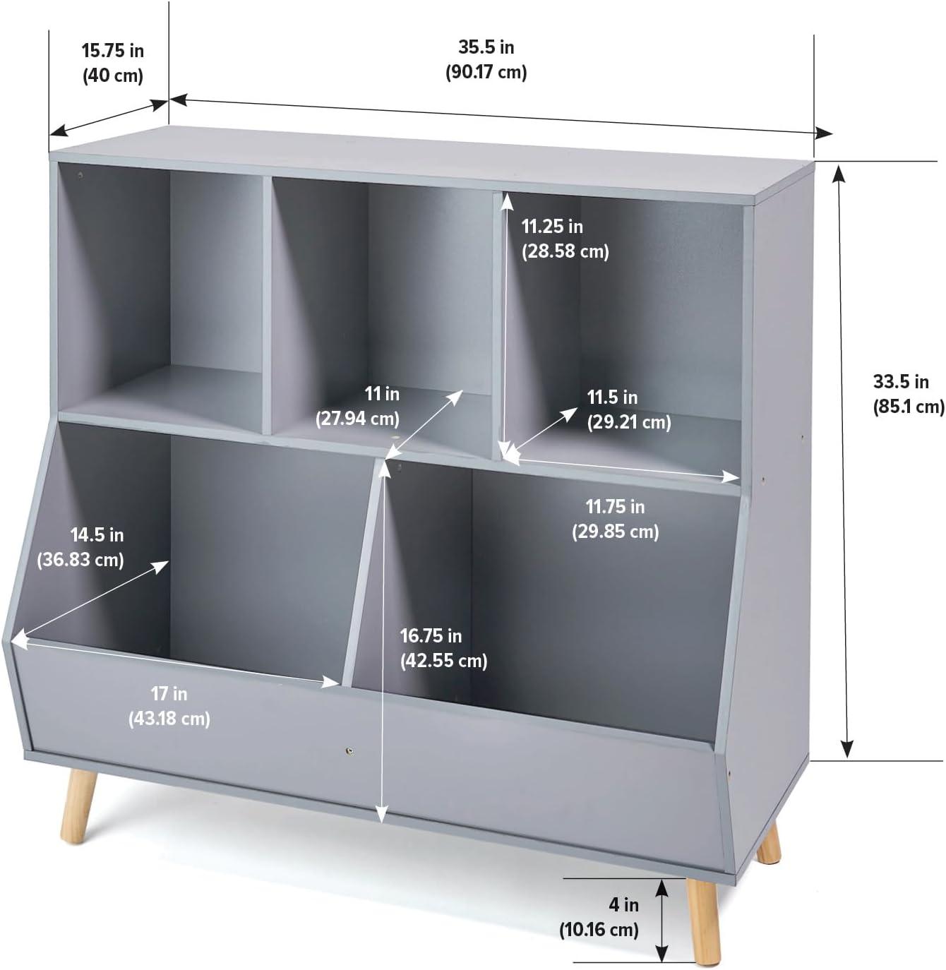 5-Bin Storage Cubby With Feet