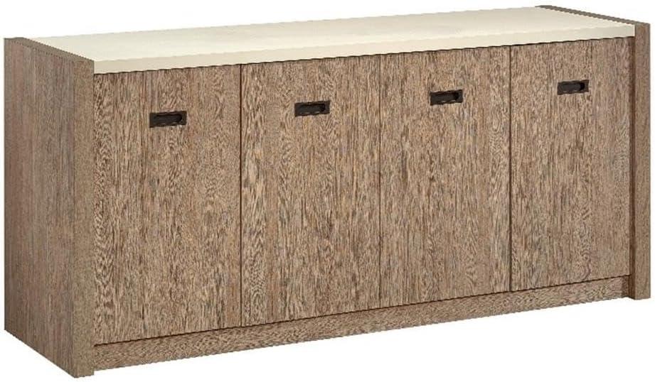 Inbox Zero Eraclio 65.984'' Wide 2 - Shelf Credenza with Cable Management
