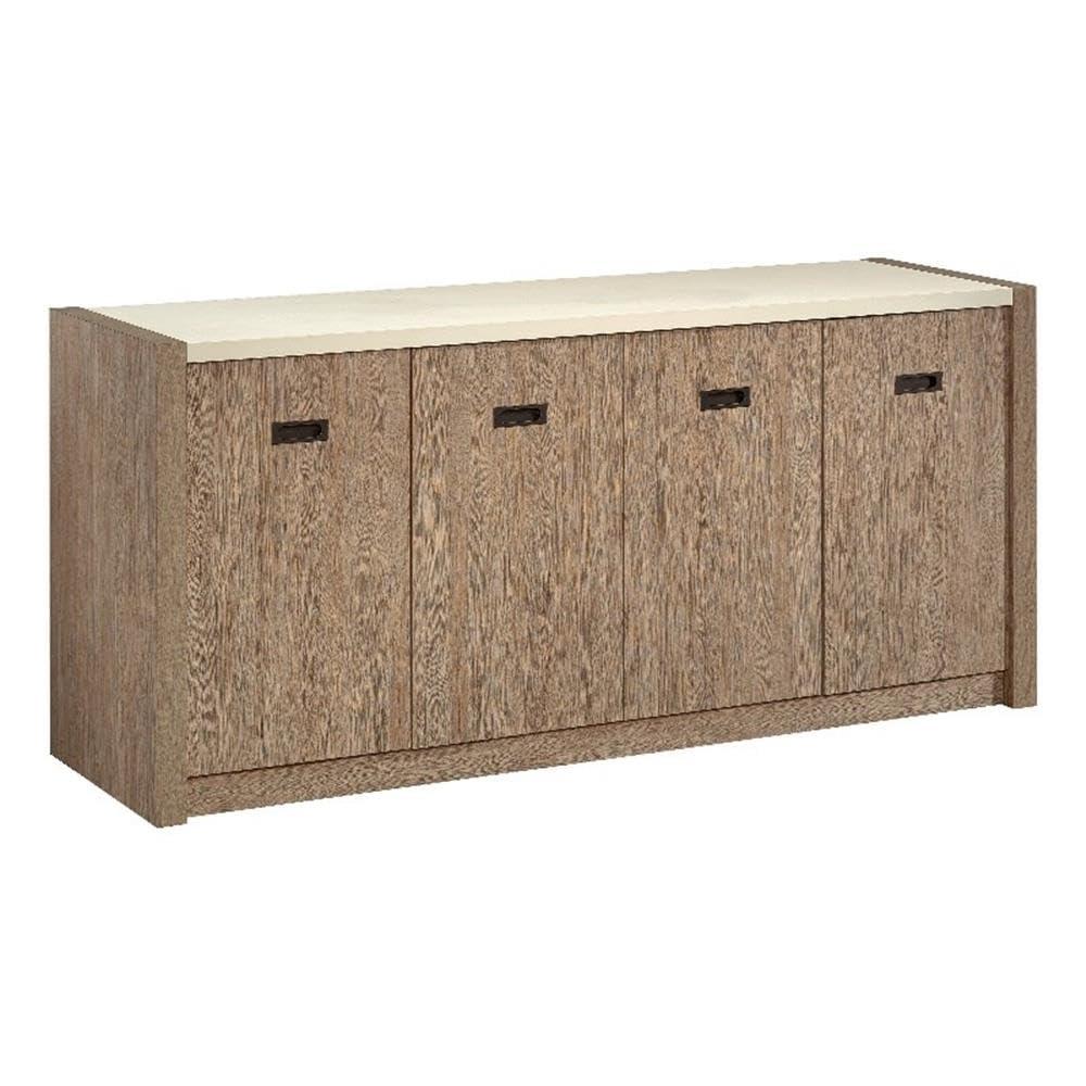 Inbox Zero Eraclio 65.984'' Wide 2 - Shelf Credenza with Cable Management