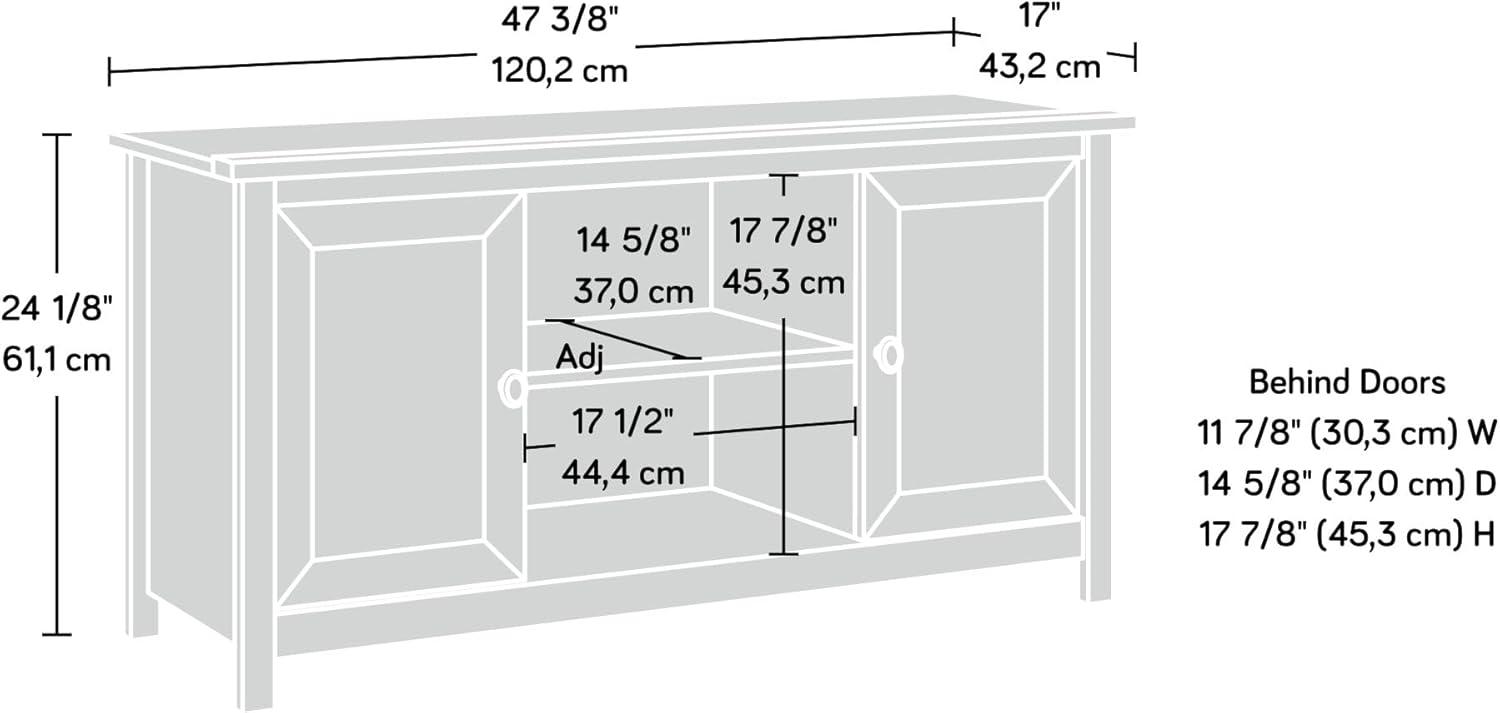 Sauder County Line Engineered Wood TV Stand in Salt Oak