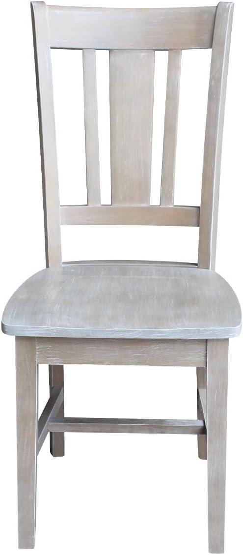 San Remo Slatback Side Chair in Washed Gray Taupe