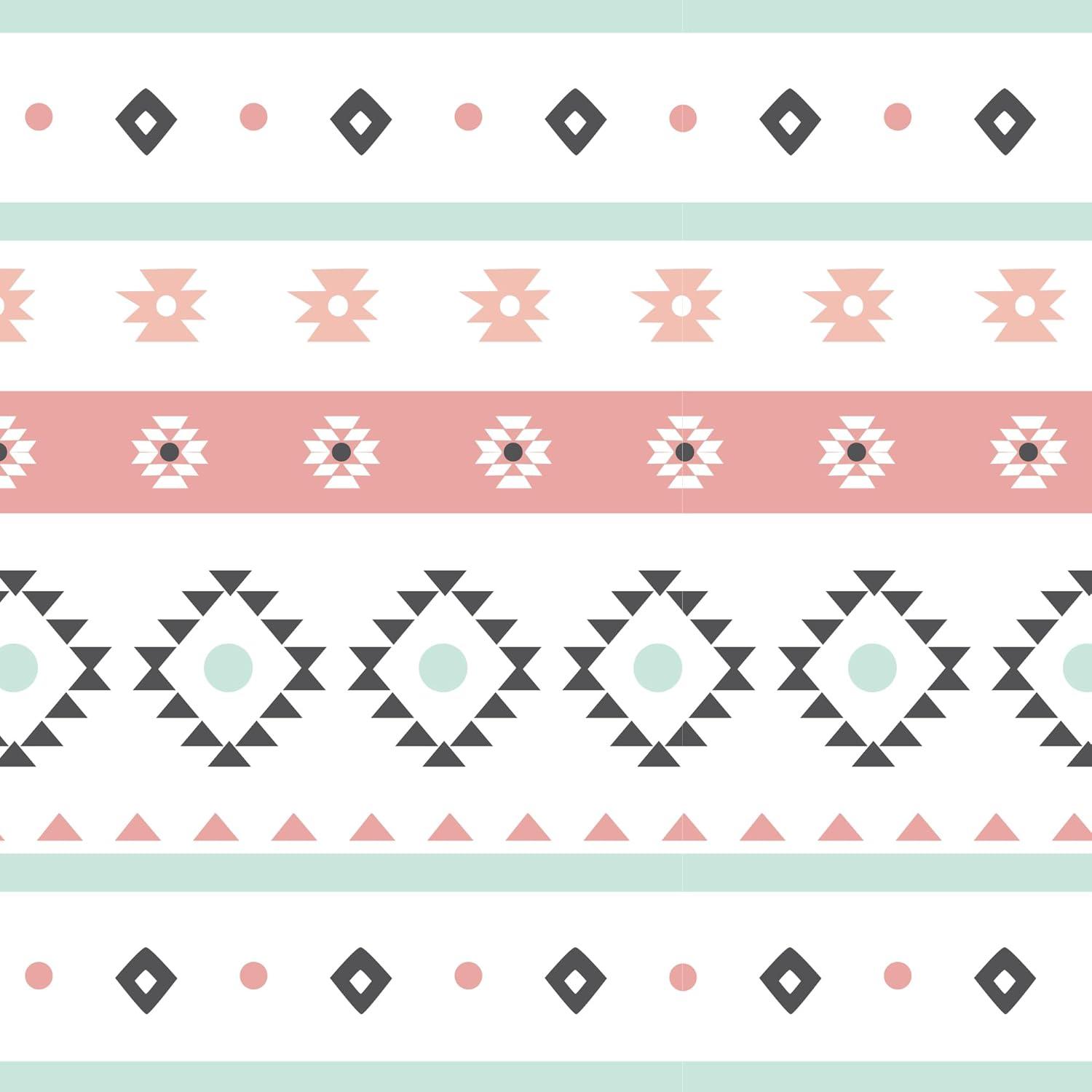 Lambs & Ivy Little Spirit Cotton Fitted Crib Sheet - White, Coral, Modern