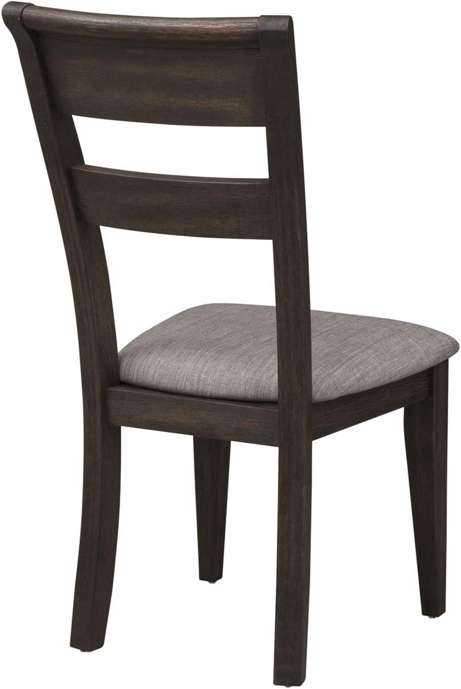 Double Bridge Dark Brown Splat Back Side Chair (RTA)-Set of 2