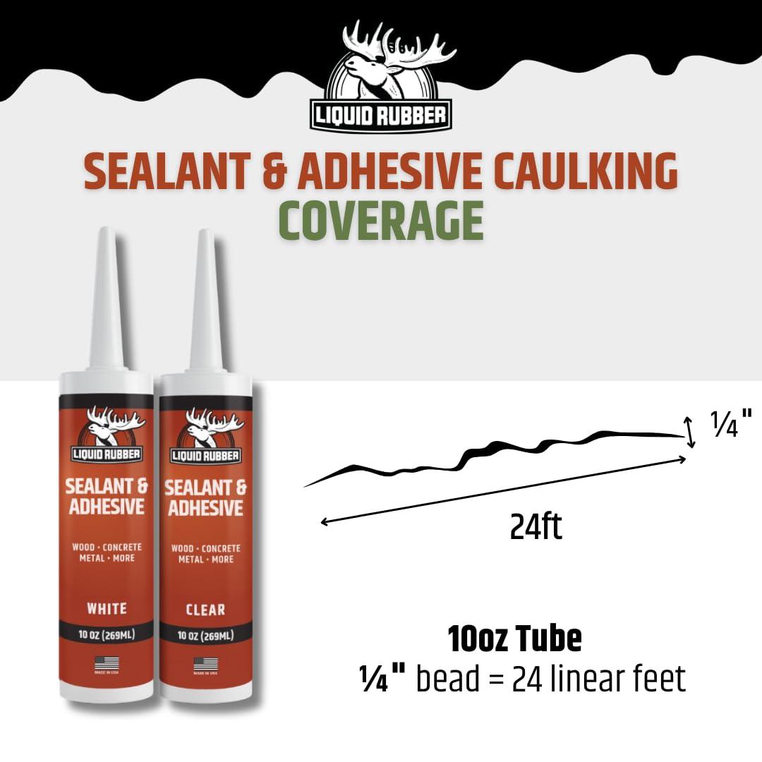 10.2 oz. White, Caulk - Hybrid Adhesive and Protective Sealant, Synthetic Rubber (1-Pack)