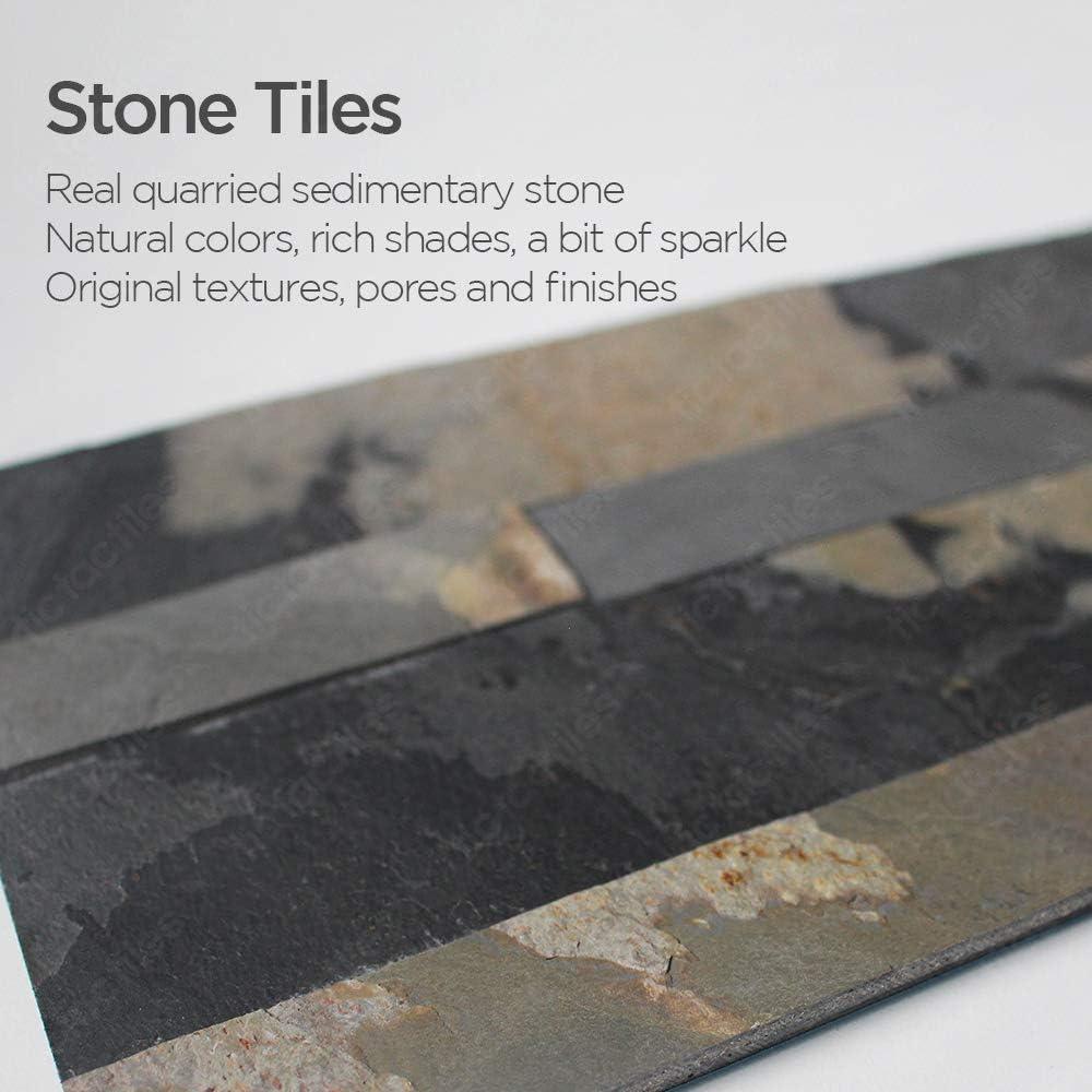 5.9'' W x 23.6'' L Natural Stone Peel and Stick Mosaic Tile