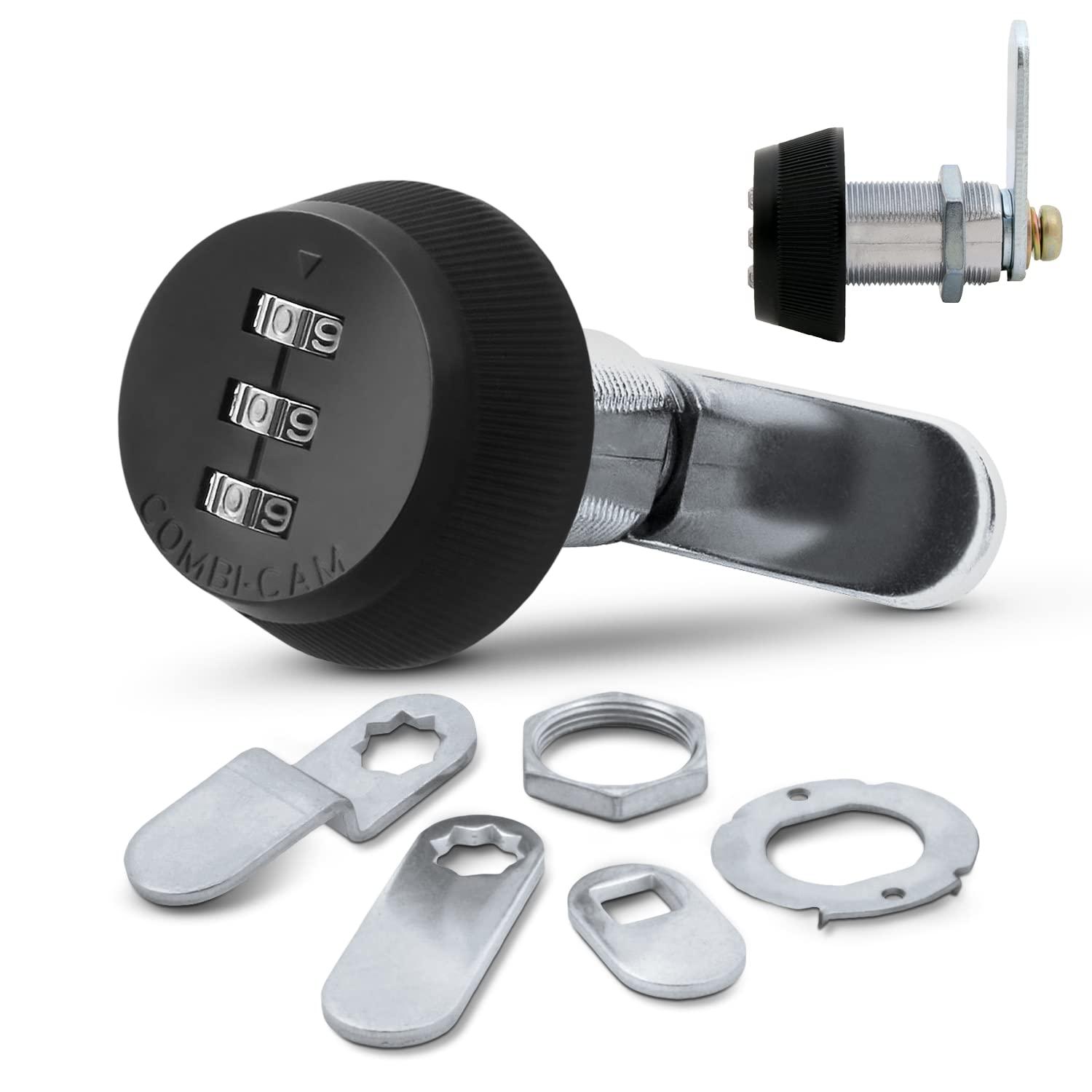Black Zinc Keyless Combination Cam Lock for Cabinets and Drawers
