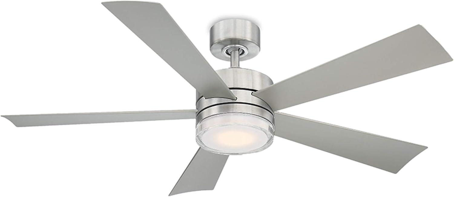 Wynd 5 - Blade Outdoor /Indoor Smart Ceiling Fan with Remote Control and LED Light Kit Included