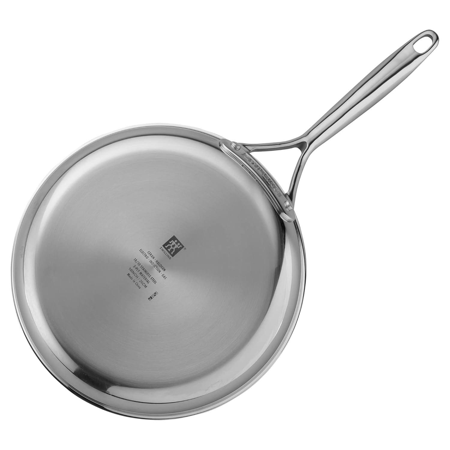 ZWILLING J.A. Henckels ZWILLING Energy Plus 10-inch Stainless Steel Ceramic Nonstick Fry Pan with Lid