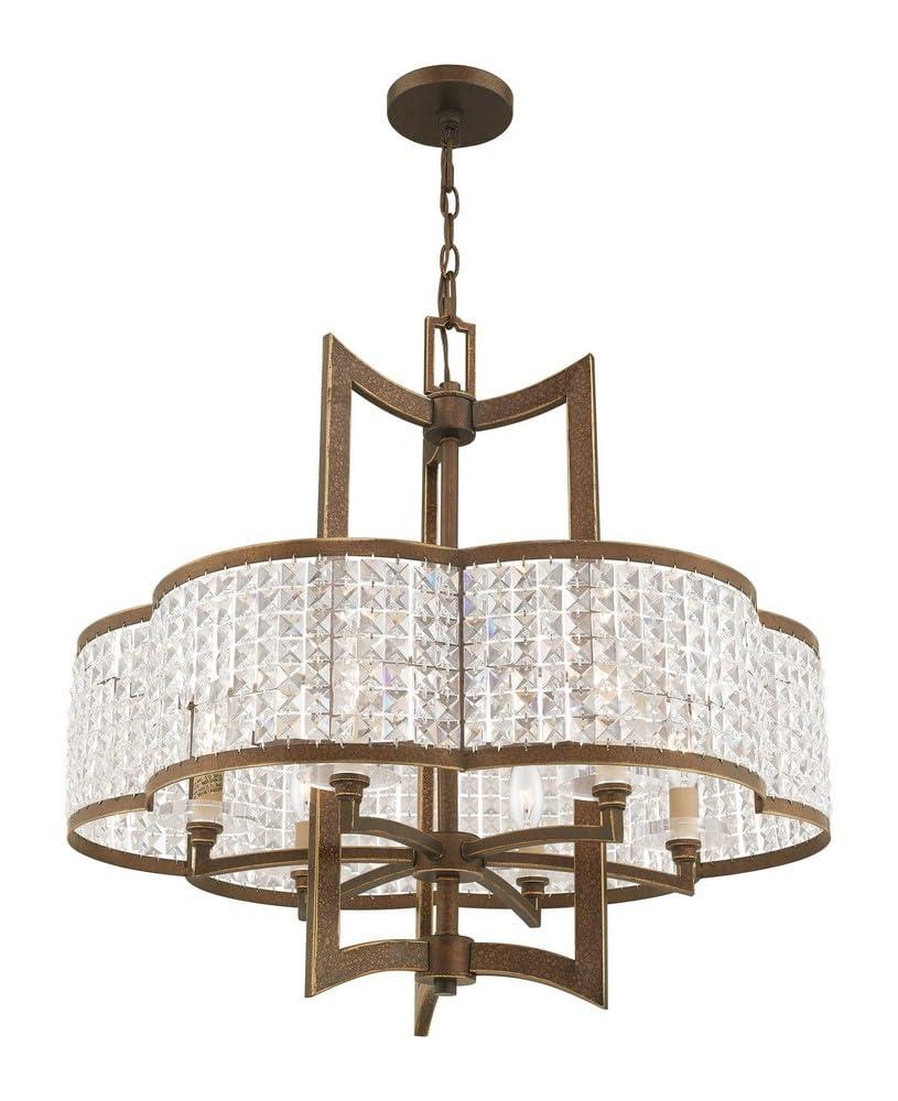 Livex Lighting Grammercy 6 - Light Chandelier in  Winter Gold