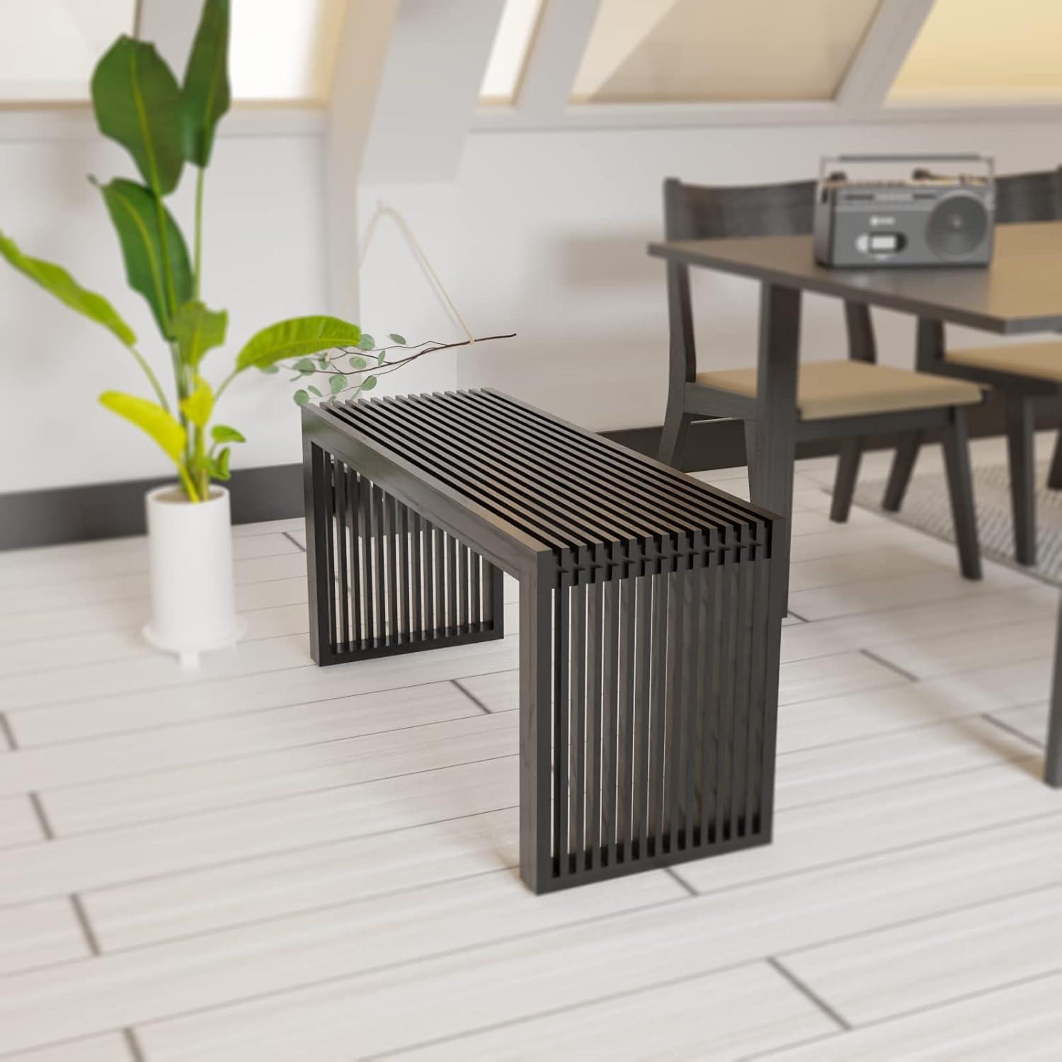 Latitude Run® Seamas Bamboo Bench, Farmhouse Dining Bench Entryway Bench for Living Room, Hallway, Bedroom, Bathroom