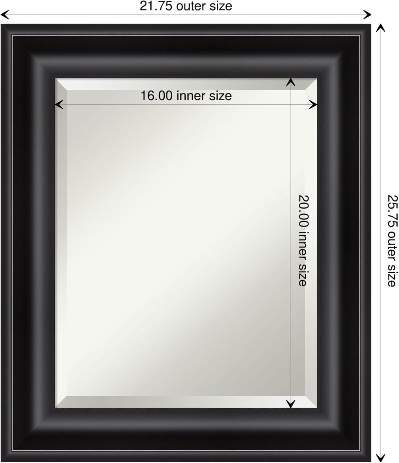 Grand Black Beveled Bathroom Vanity Wall Mirror