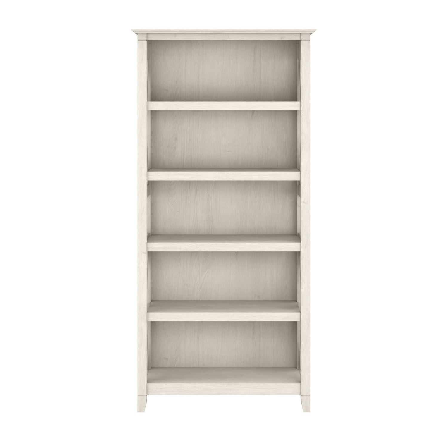 Key West Tall 5 Shelf Bookcase in Linen White Oak - Engineered Wood