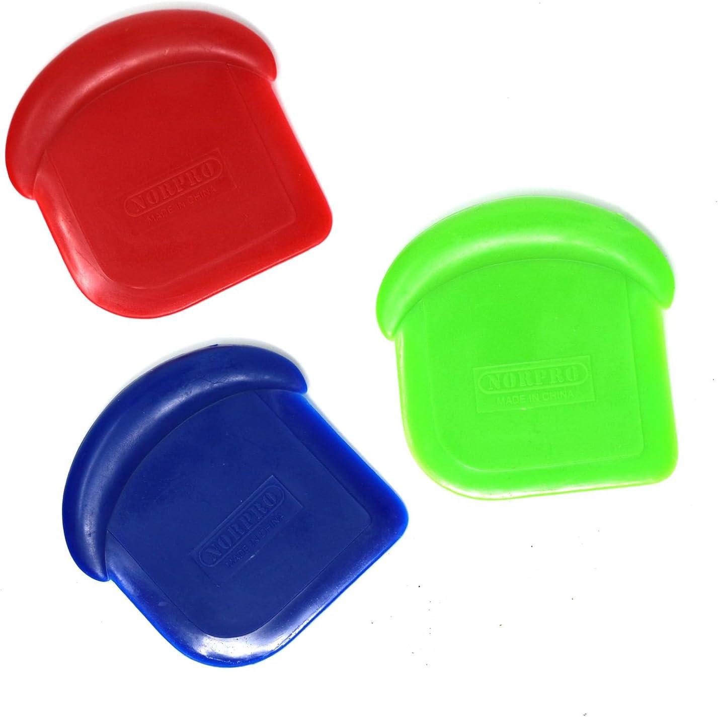 Norpro My Favorite Scraper, 3 Piece Set, Red/Blue/Green