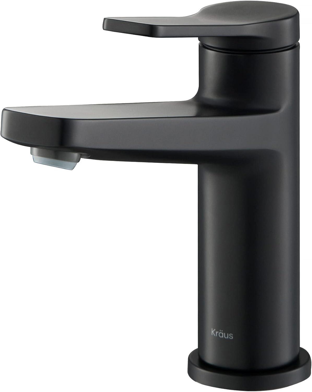 Elegant Matte Black Stainless Steel Single Handle Bathroom Faucet