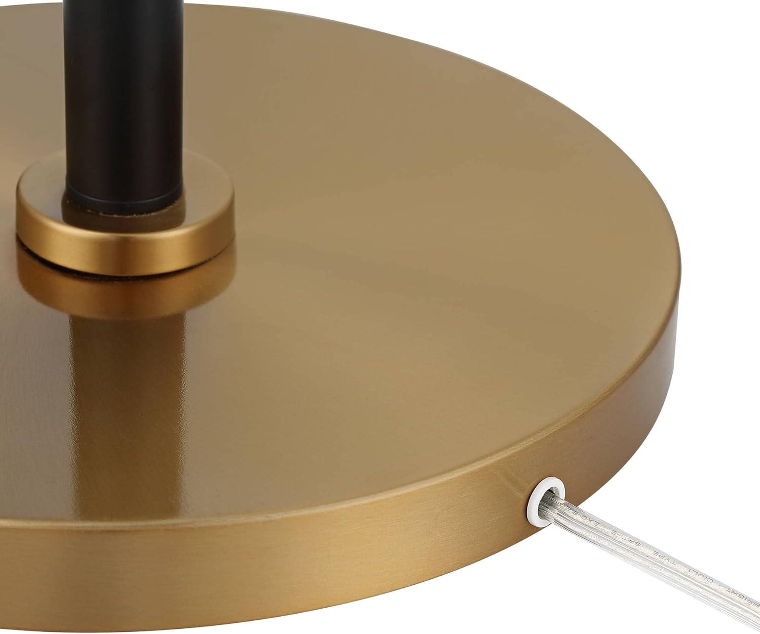 Possini Euro Design Quatro Mid Century Modern Tree Floor Lamp 71" Tall Black Gold Metal 4 Light Frosted Glass Cone Shade for Living Room Bedroom House