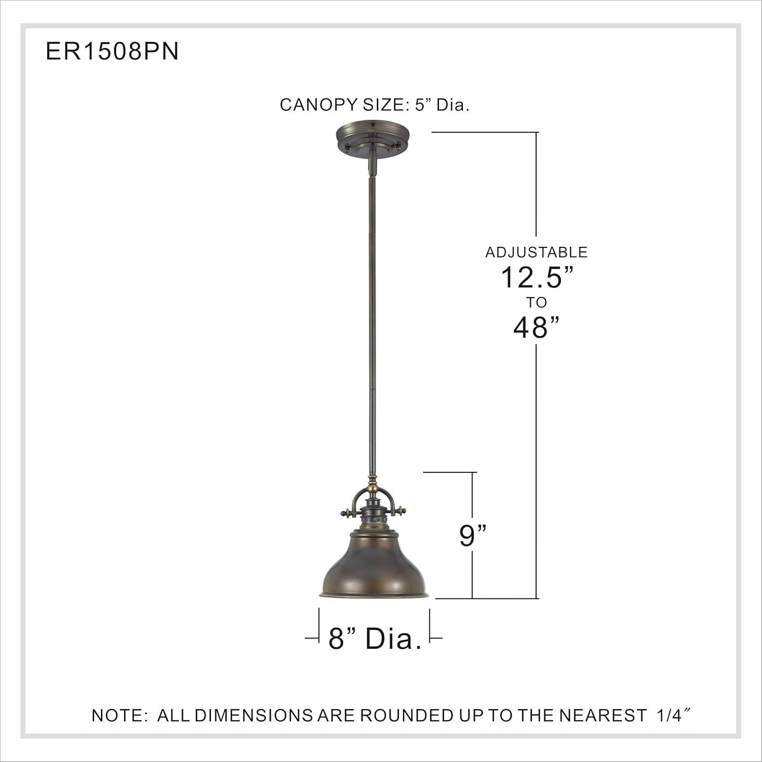 Quoizel Lighting Emery 1 - Light Pendant in  Palladian Bronze