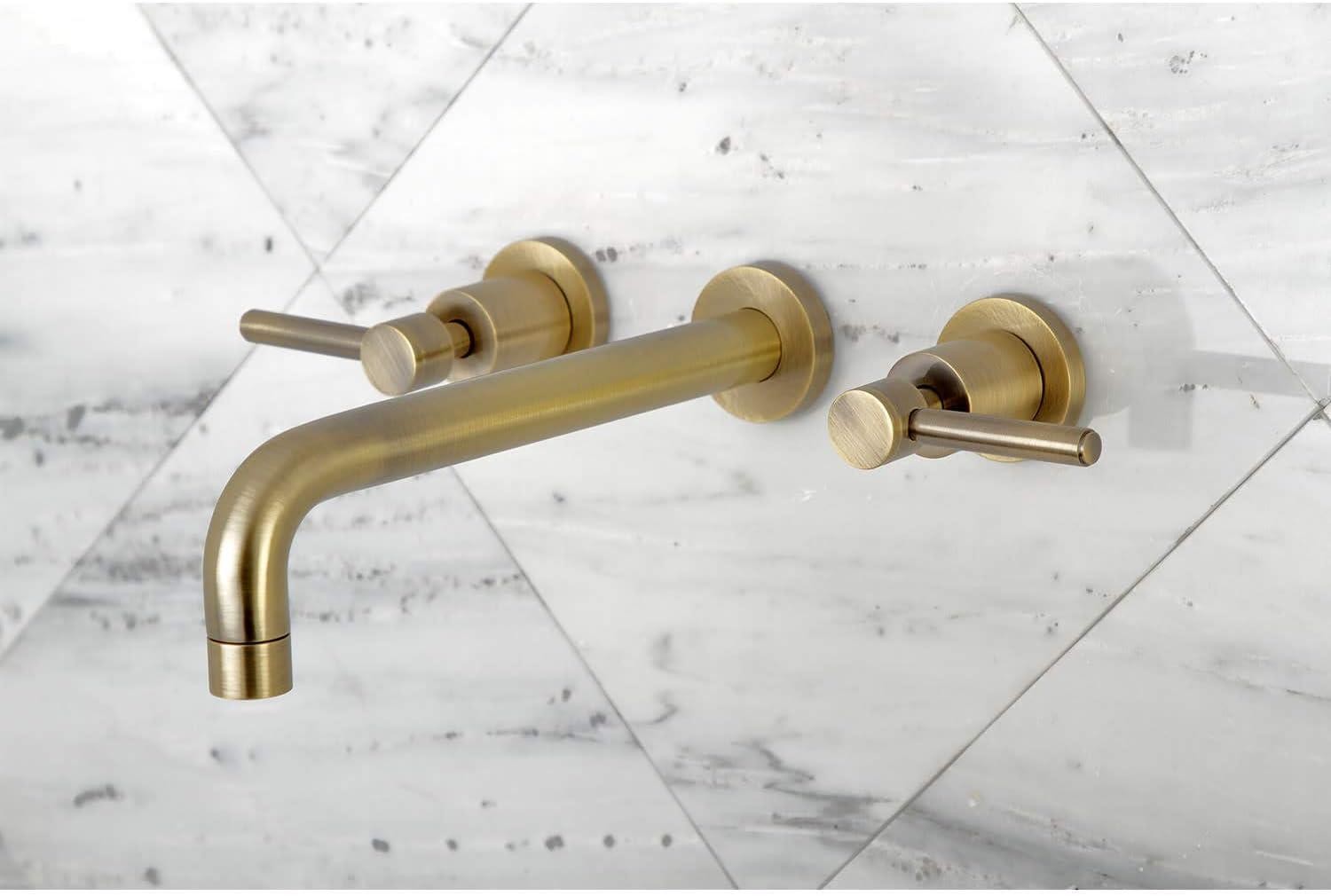 Kingston Brass Concord Two-Handle 3-Hole Wall Mount Roman Tub Faucet