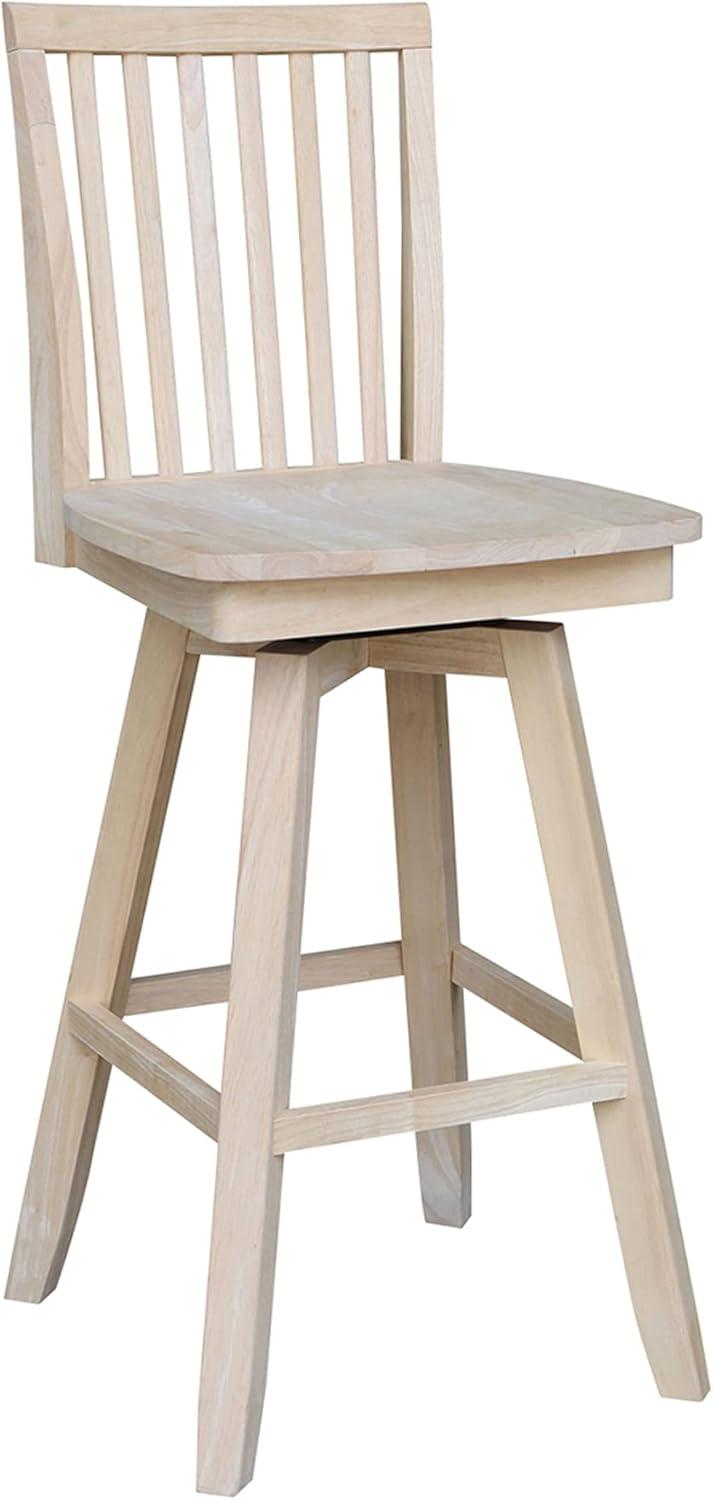 International Concepts Mission Bar Stool, 30", Ready to Finish