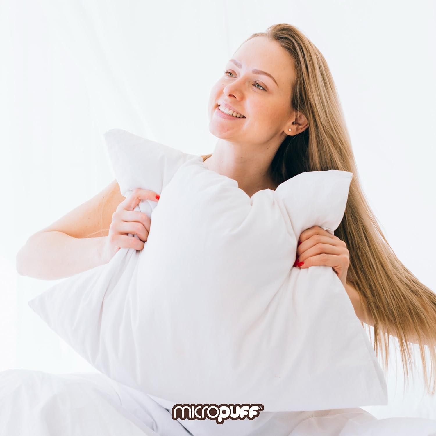 Micropuff - 100% Microfiber Zippered Pillow Protector (4 pck) Queen 20*30 - Navy