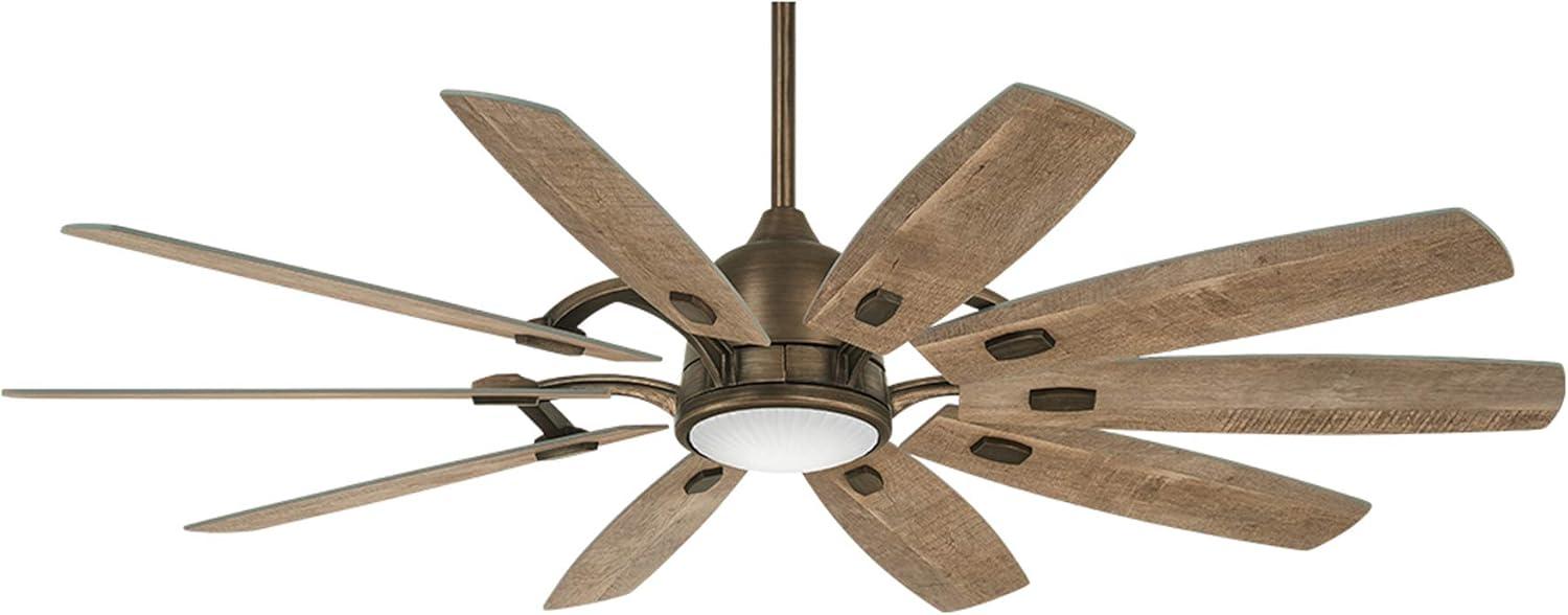65" Barn 10 - Blade LED Smart Standard Ceiling Fan with Remote Control and Light Kit Included