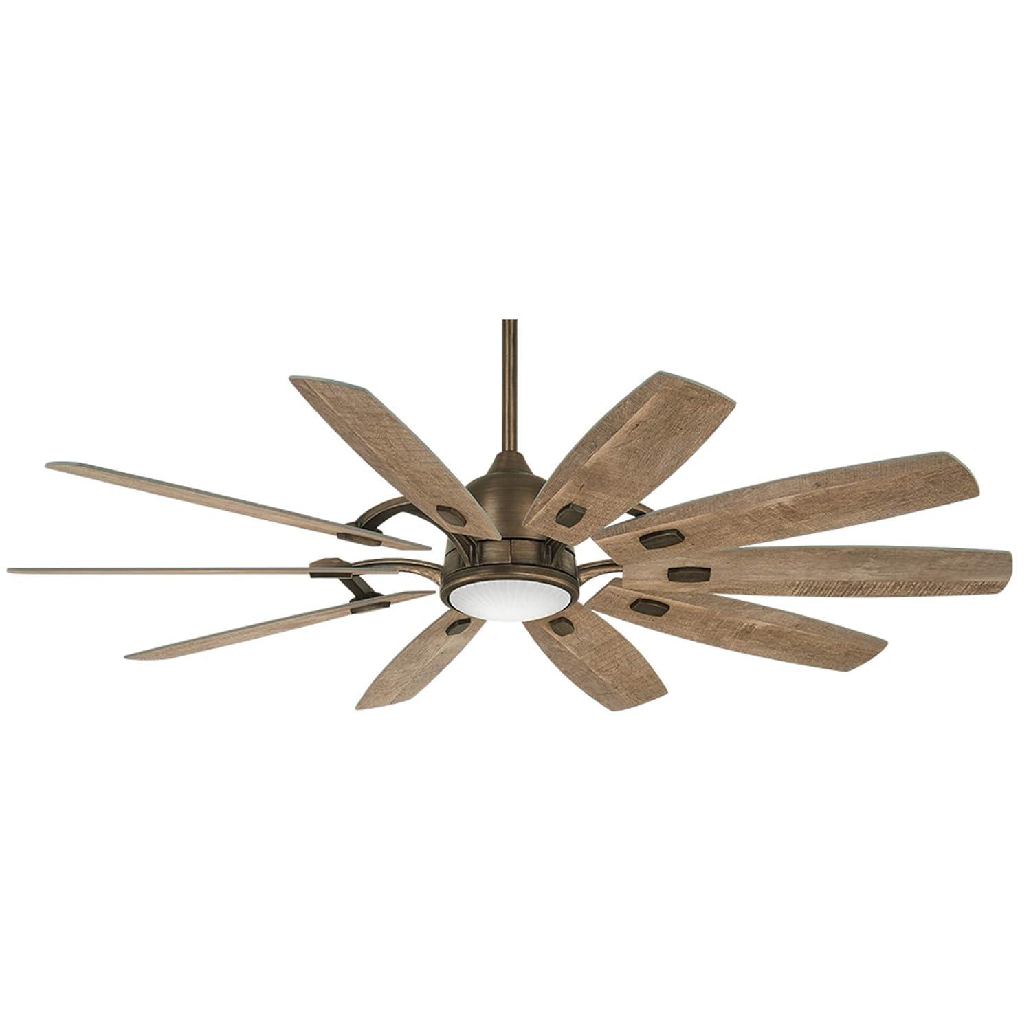65" Barn 10 - Blade LED Smart Standard Ceiling Fan with Remote Control and Light Kit Included
