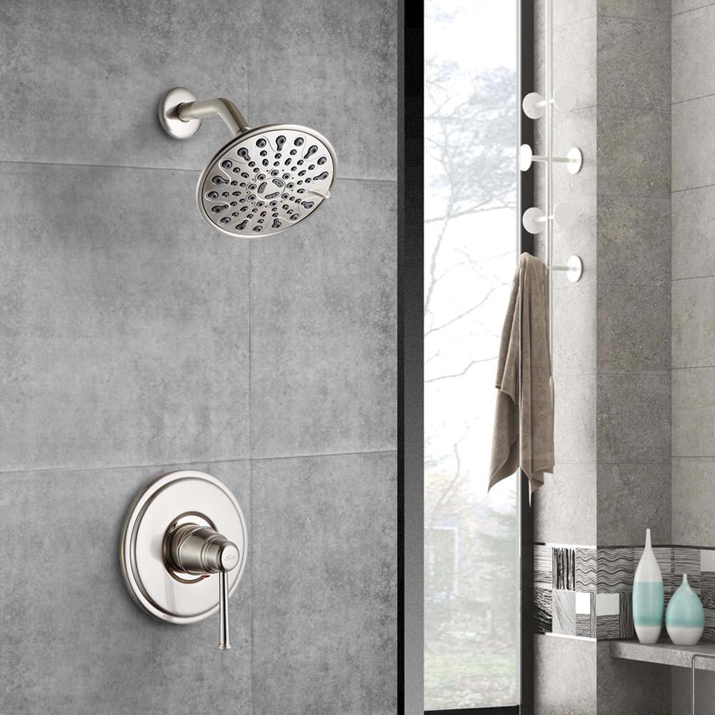 Brushed Nickel Multi-Head Wall Mounted Shower System