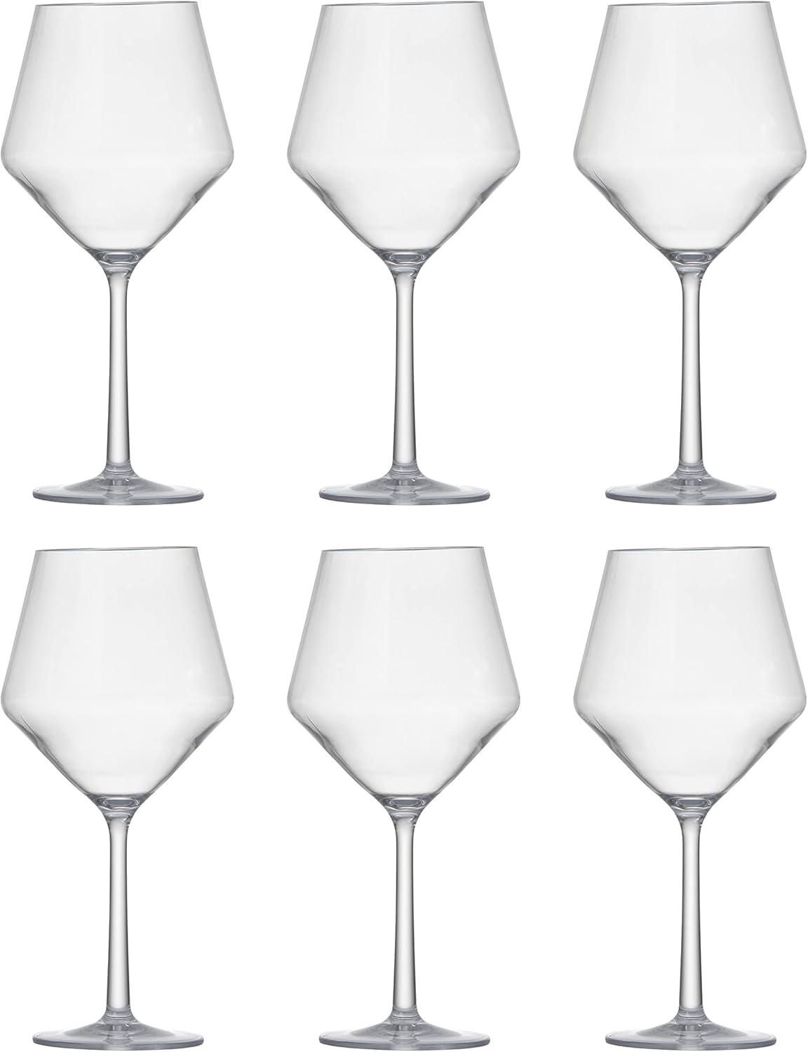 Fortessa Sole Outdoor Shatter Resistant BPA Free Premium Copolyester Plastic Drinkware 6 Pack, Yellow Sun, Sauvignon Blanc Glass (Set of 6)