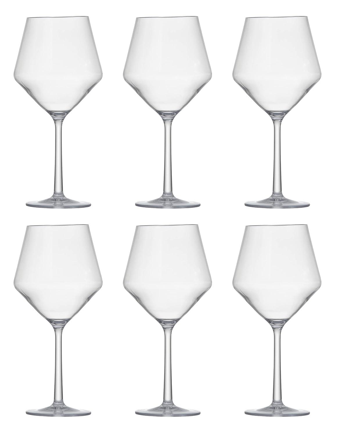 Fortessa Sole Outdoor Shatter Resistant BPA Free Premium Copolyester Plastic Drinkware 6 Pack, Yellow Sun, Sauvignon Blanc Glass (Set of 6)