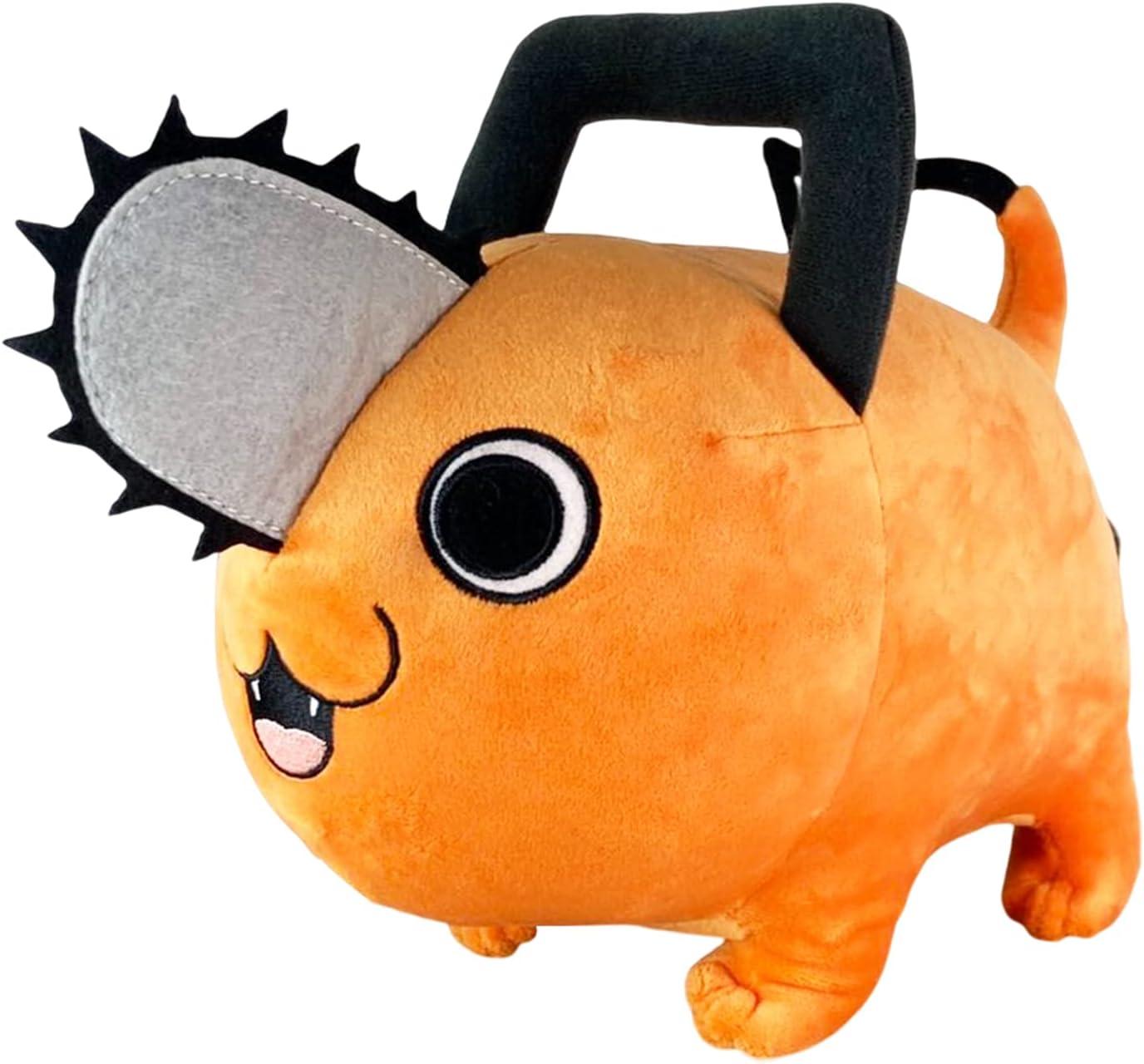 Pochita Orange Polyester Small Keychain Plush with Sound