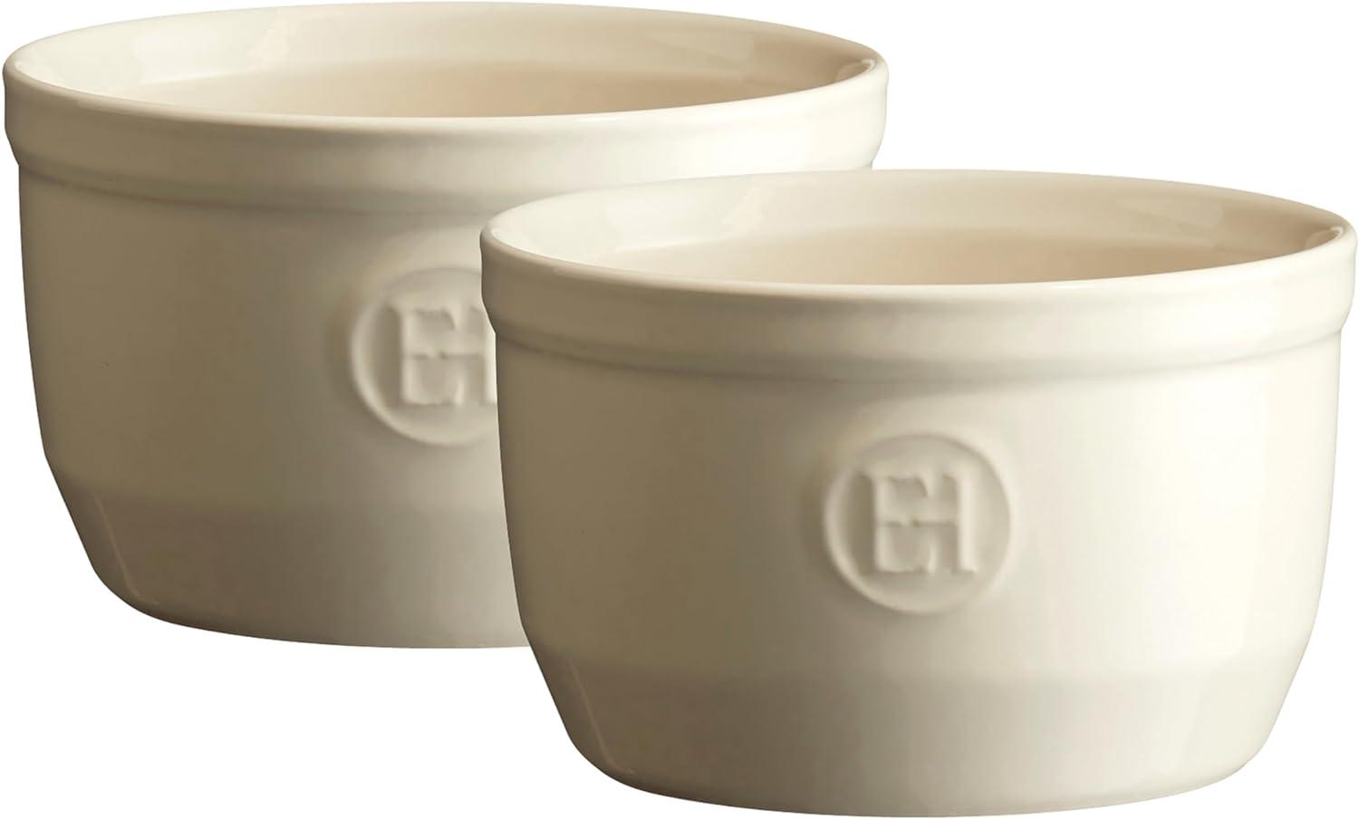 Emile Henry Made in France 8.5 oz Ramekin, Set of 2, 4" by 2.5", Clay