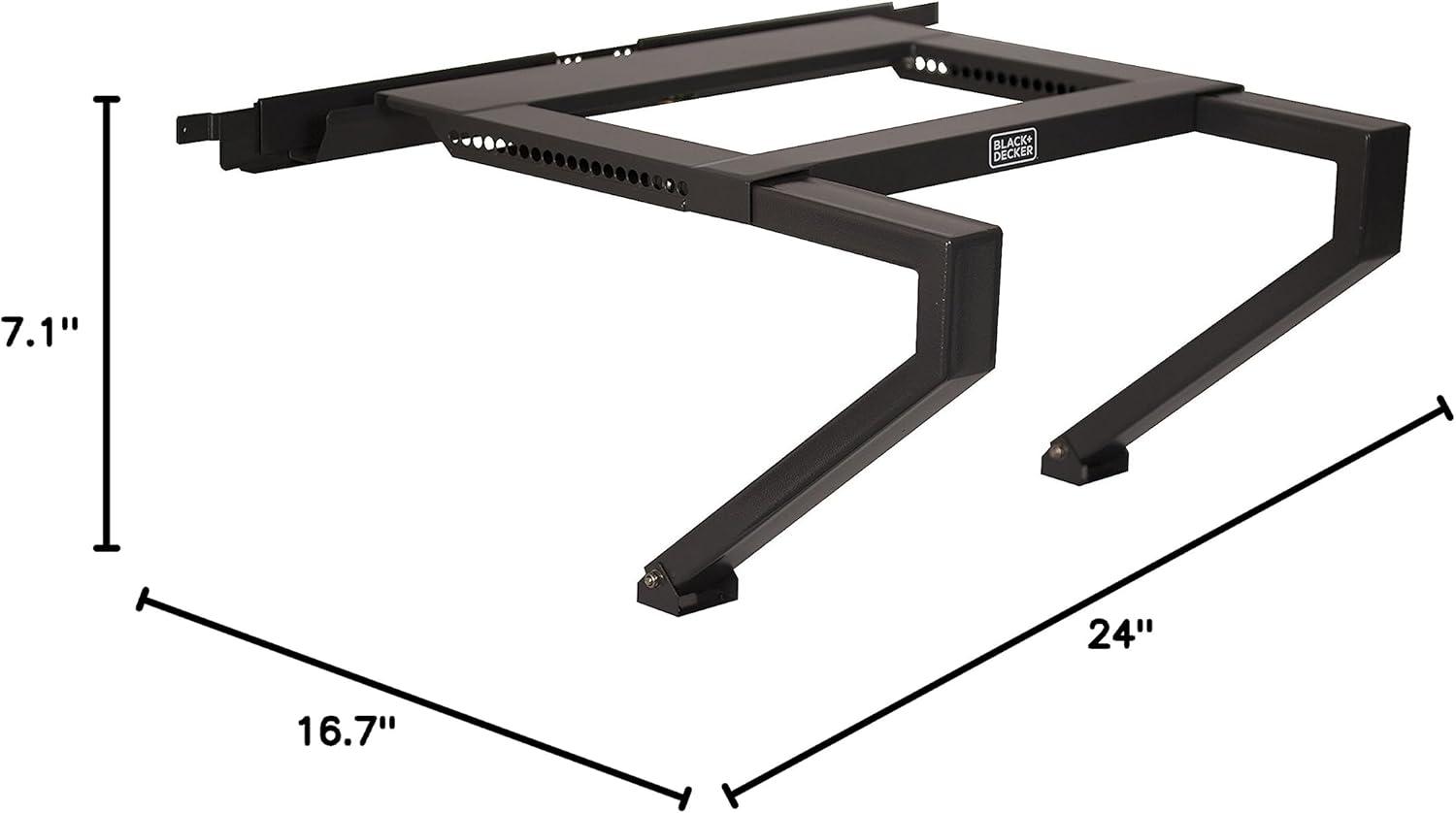 Black Metal Window Air Conditioner Support Bracket, 200 lb Capacity